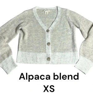 YES/Lola cardigan,woman XS. ALPACA blend,neutral ,cropped,career ,Lagenlook